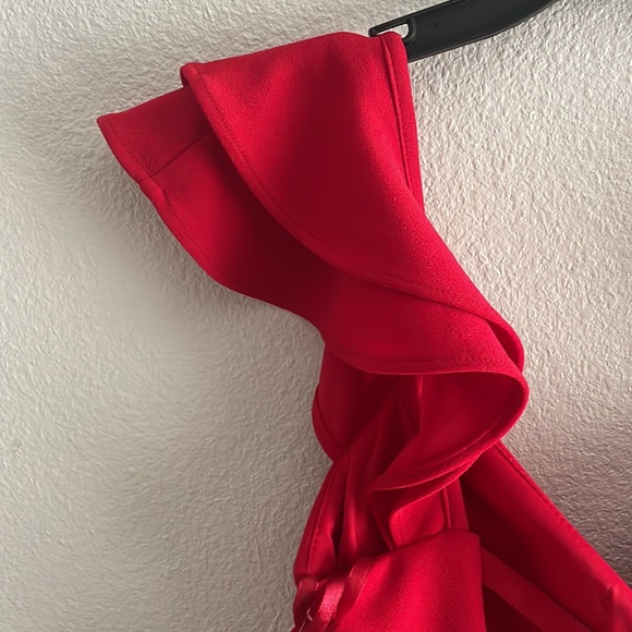 City Studio Womens Lace-Up Mini Fit & Flare Dress Juniors Red size 5 - Picture 7 of 8